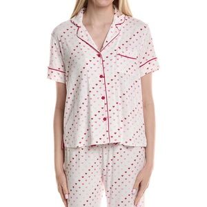 P.J. Salvage Pink and Red Heart Pajama Set